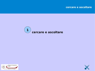 cercare e ascoltare




1
    cercare e ascoltare
 