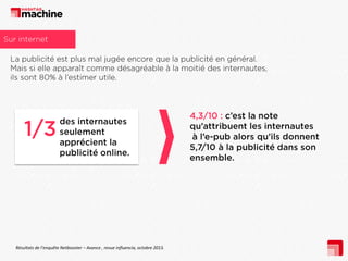 Résultats de l’enquête Netbooster – Axance , revue influencia, octobre 2013.
 