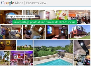 un reportage photo d’une dizaine de clichés inclus 
En plus de la visite virtuelle  
