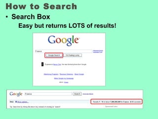 How to Search Search Box Easy but returns LOTS of results! 