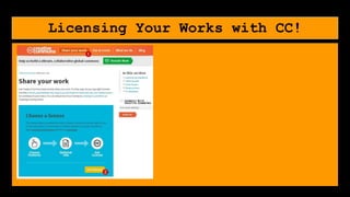 Licensing Your Works with CC!
 