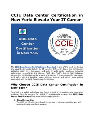 CCIE Data Center Certification in New York Elevate Your IT Career docx