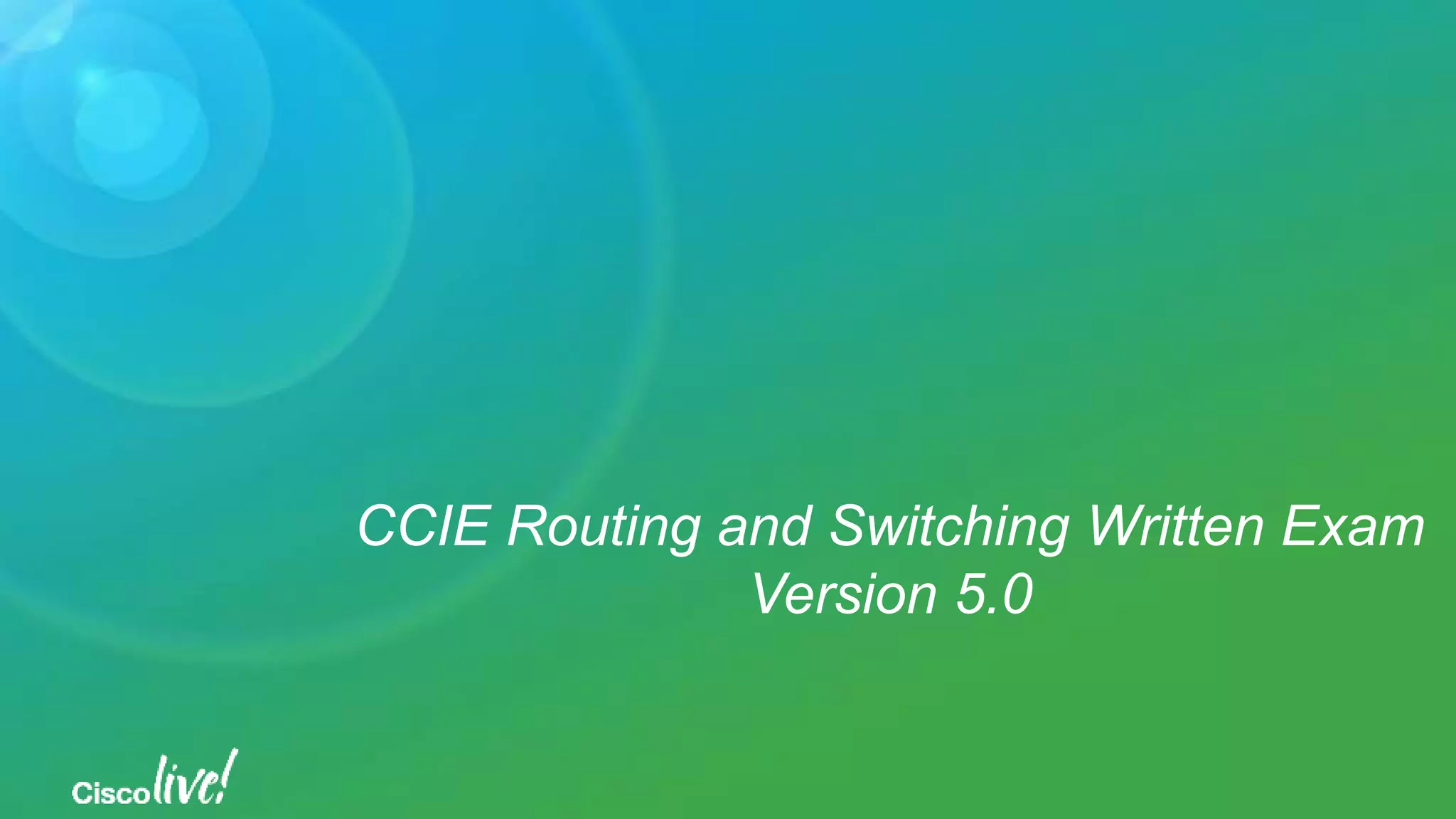 400101 CCIE Routing and Switching IT Certification PPT