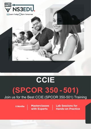 CCIE
(SPCOR 350 - 501)
Join us for the Best CCIE (SPCOR 350-501) Training
 