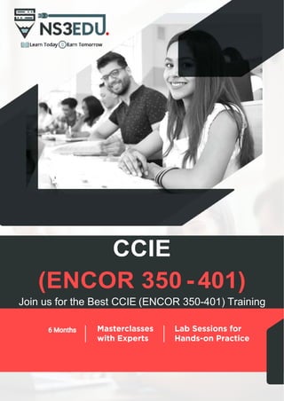 CCIE
(ENCOR 350 - 401)
Join us for the Best CCIE (ENCOR 350-401) Training
 