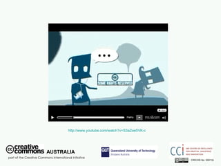 AUSTRALIA part of the Creative Commons international initiative CRICOS No. 00213J   http://www.youtube.com/watch?v=S3aZoe5...