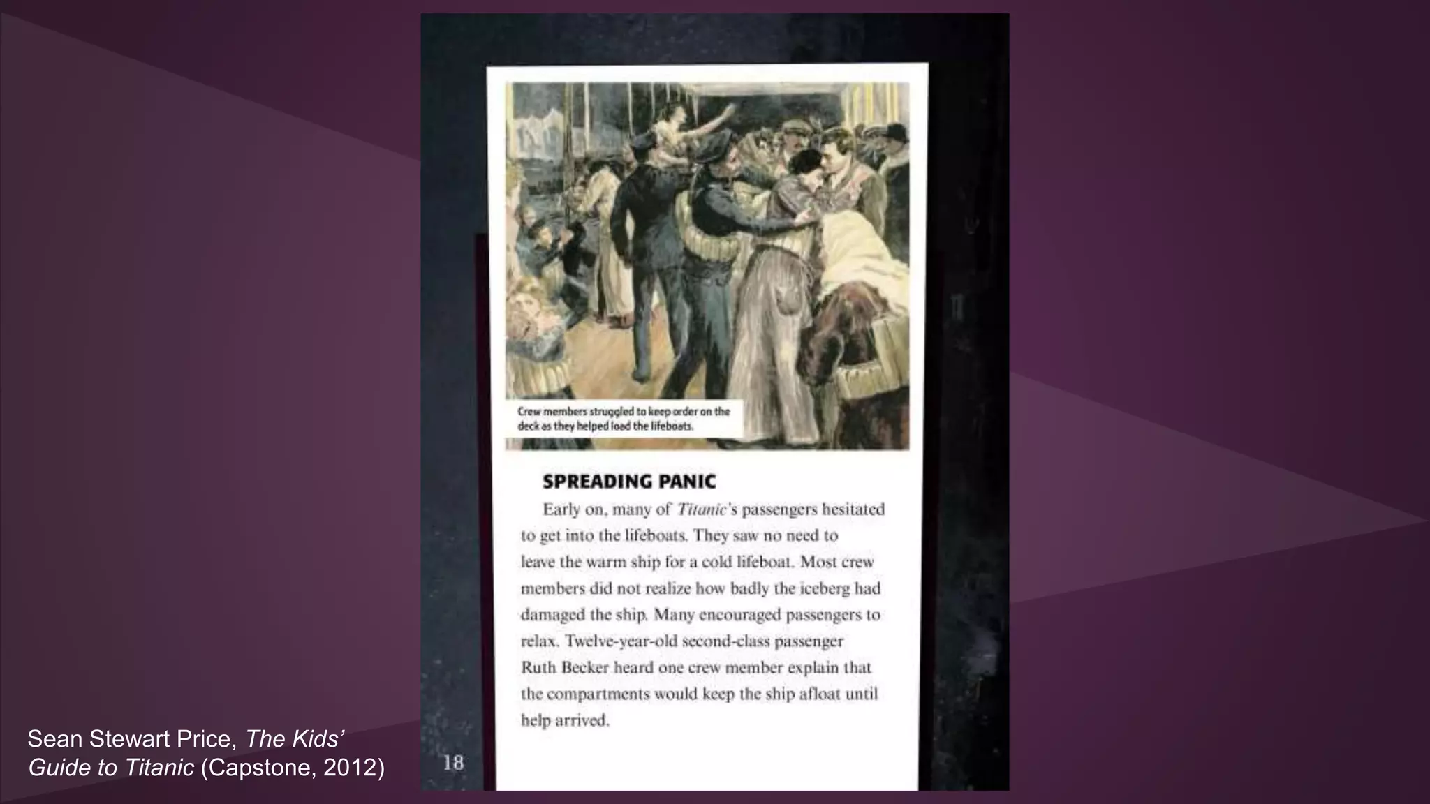 Sean Stewart Price, The Kids’
Guide to Titanic (Capstone, 2012)
 