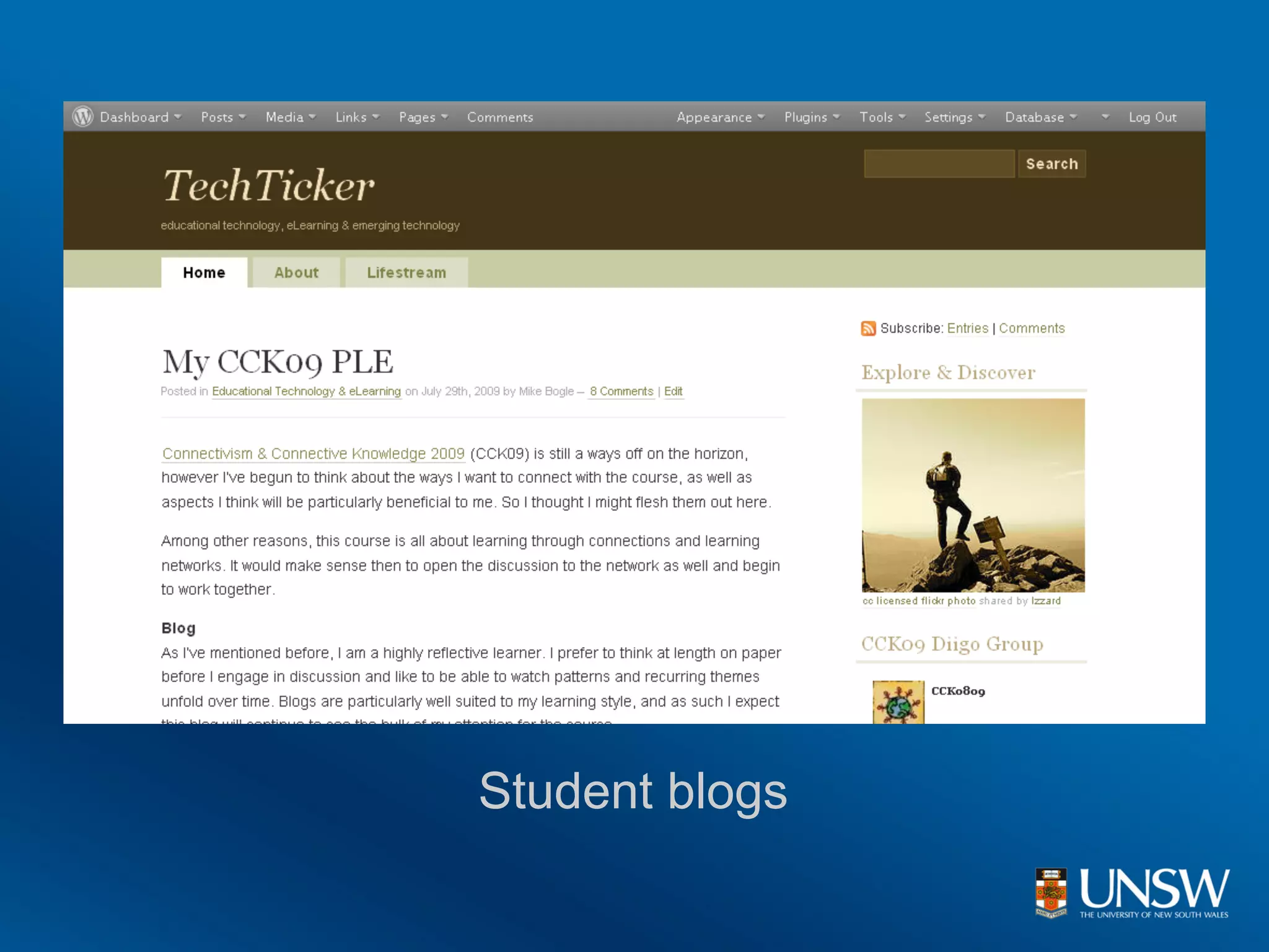 Student blogs
 
