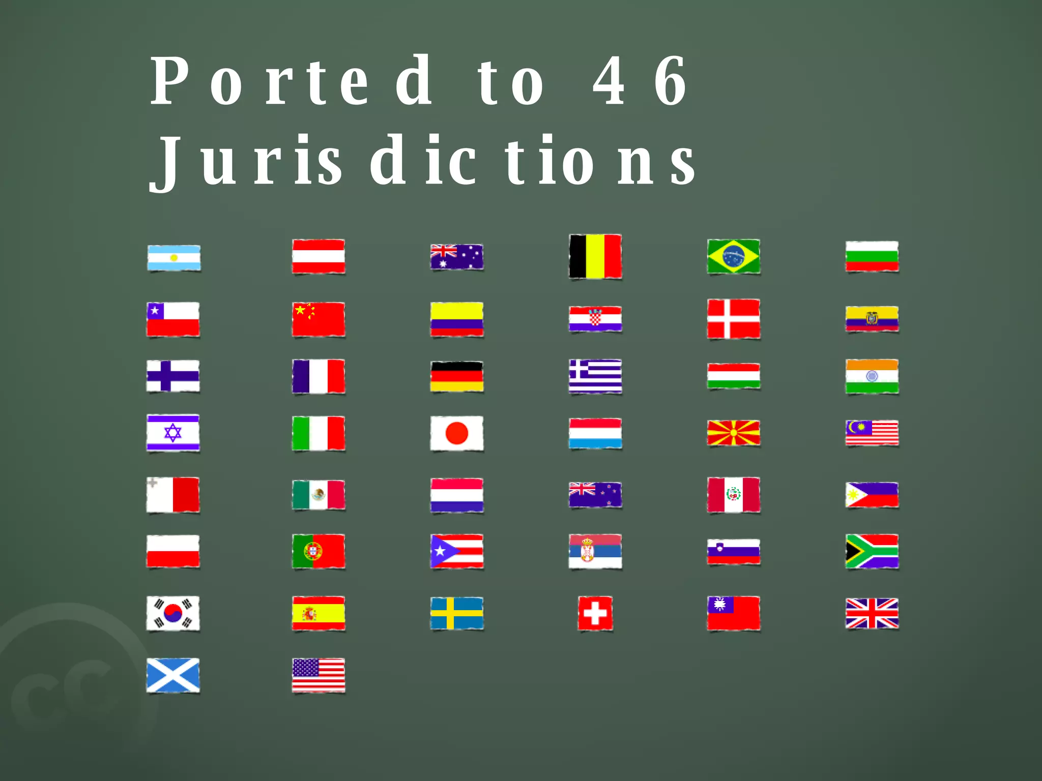 Ported to 46 Jurisdictions 
