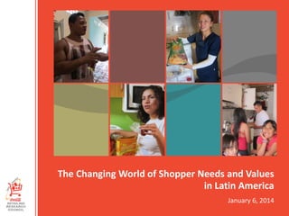 Título  principal  aquí
El  cambiante  mundo  de  las  necesidades  y  los  valores  
de  los  consumidores  en  Latinoamérica
6  de  enero  de  2014
 