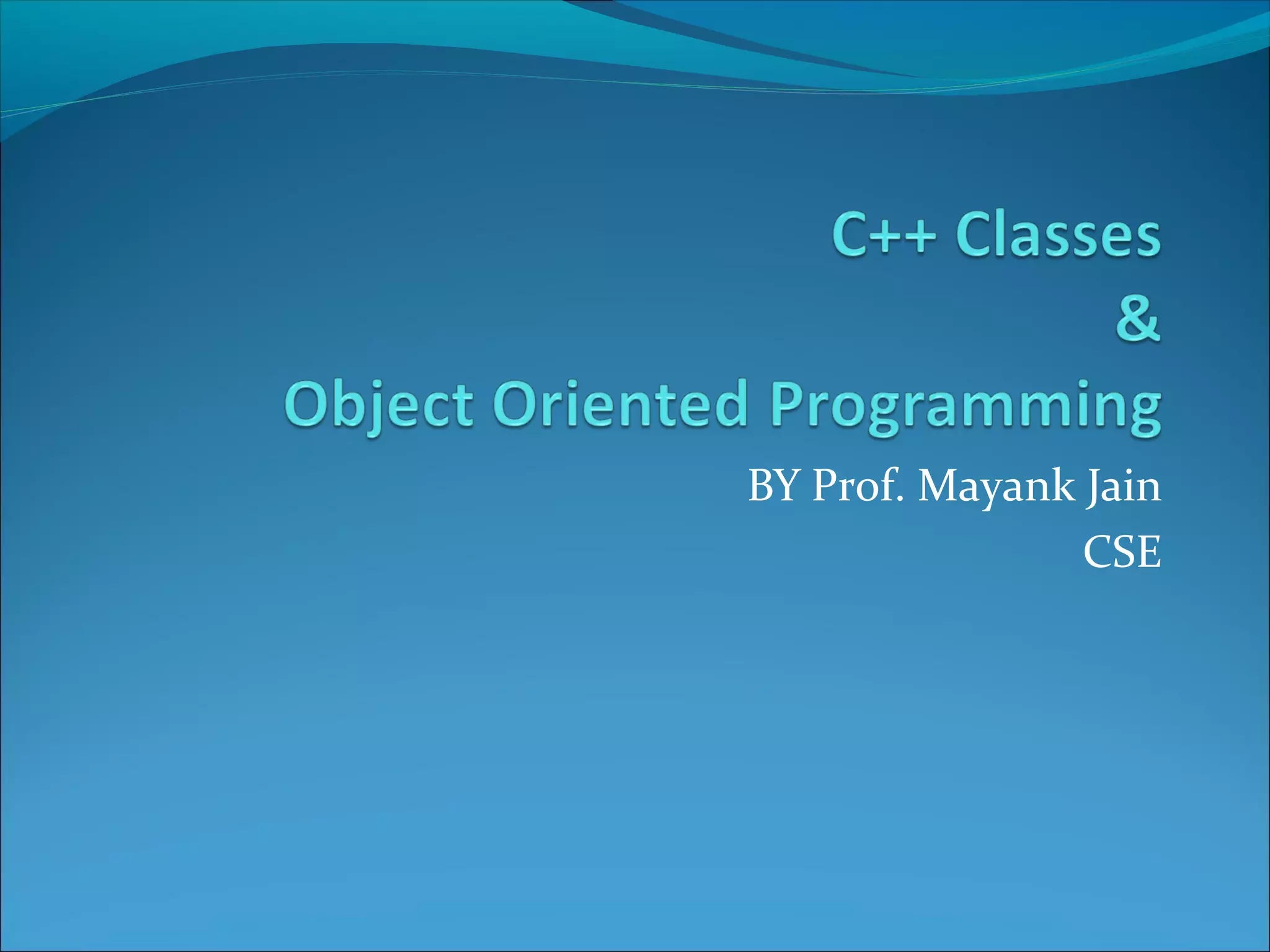 C++ classes tutorials | PPT