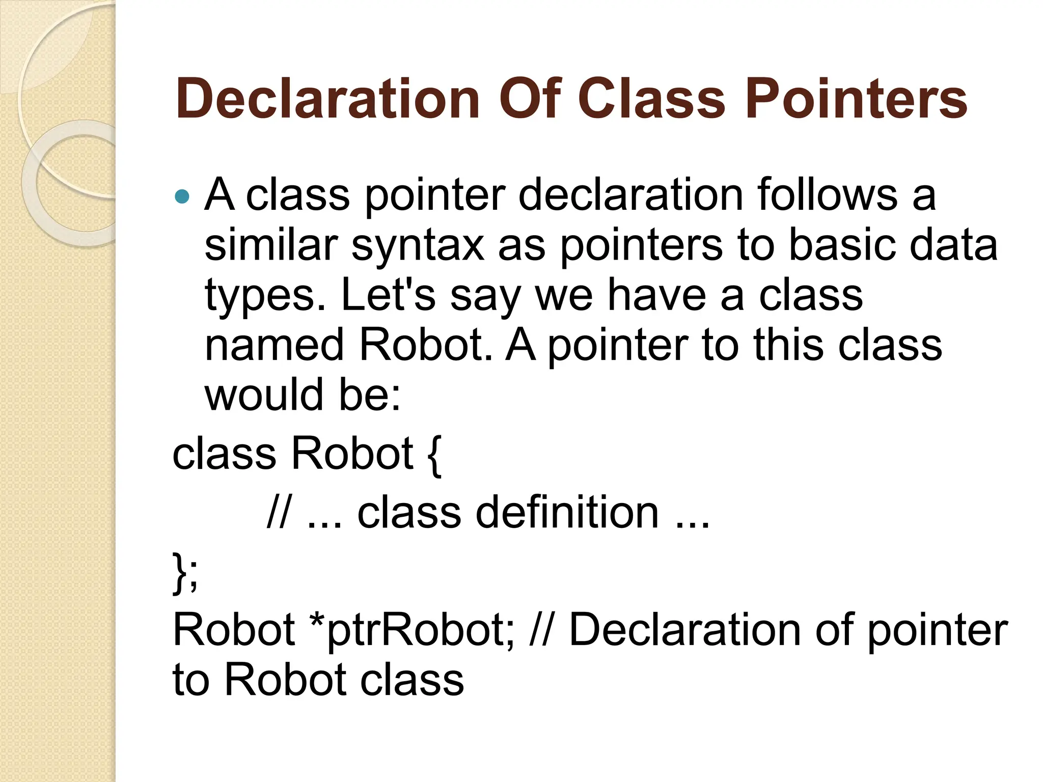 C++ Class & object pointer in c++ programming language | PPT