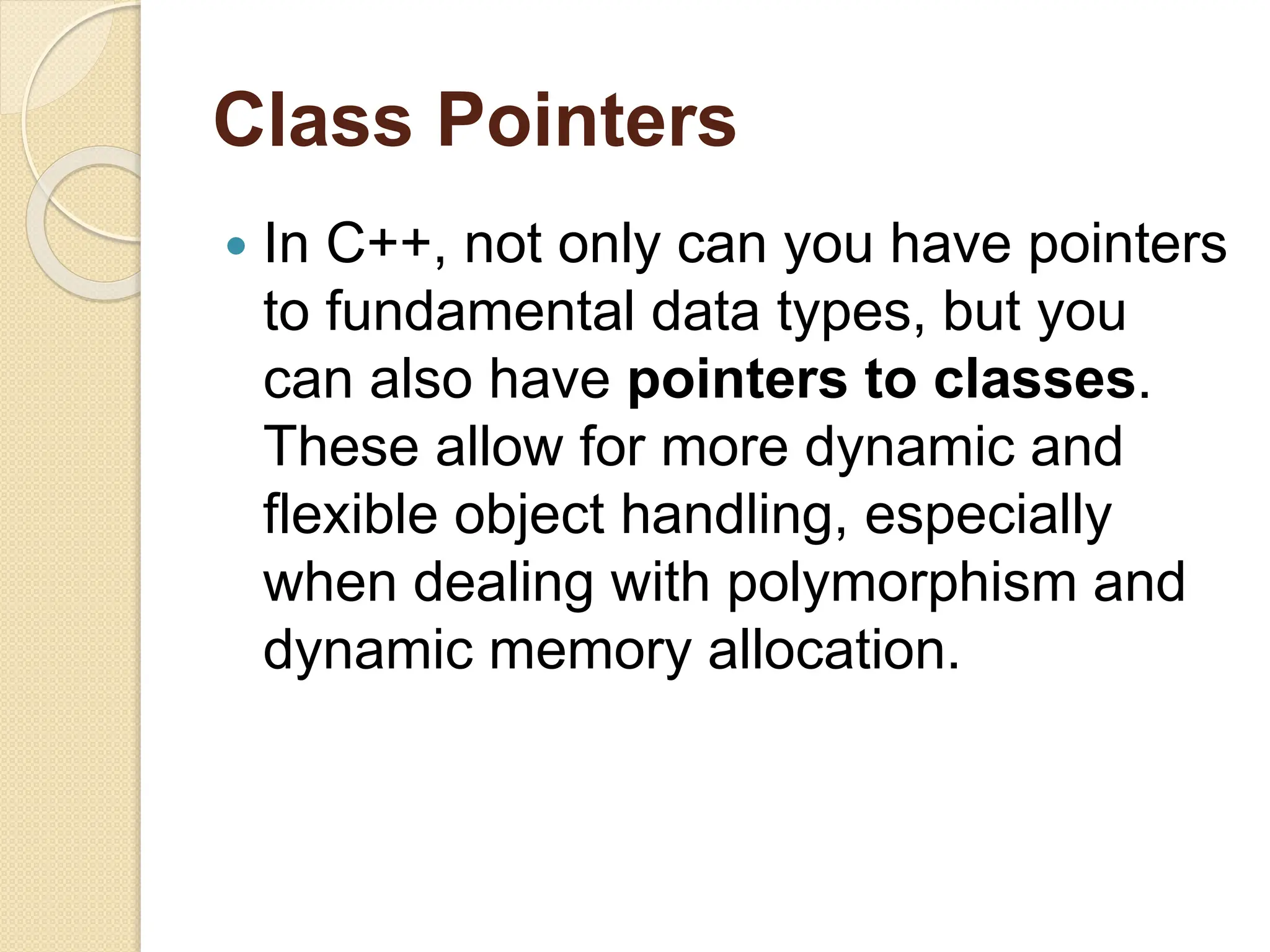 C++ Class & object pointer in c++ programming language | PPT