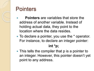 C Class Object Pointer In C Programming Language Ppt C Class Object Pointer In C Programming Language Ppt