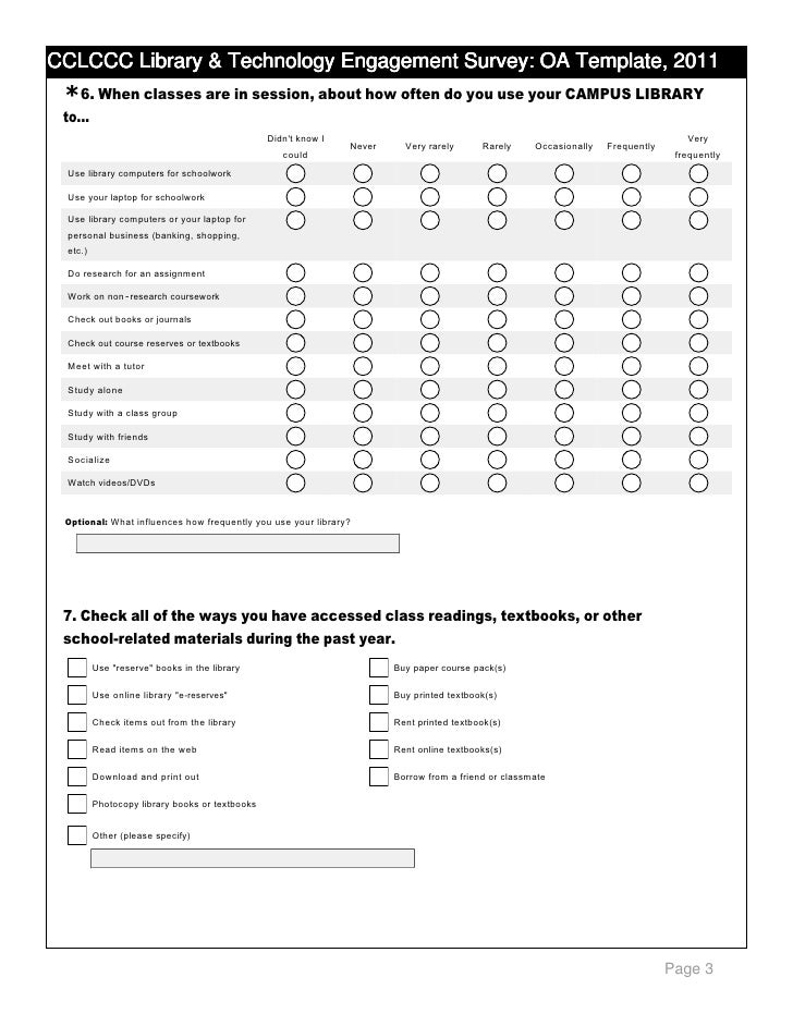 access survey template