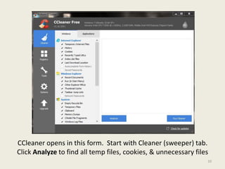 CCleaner Installation and Operation | PDF