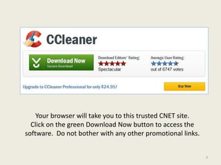 Ccleaner User Guide.pdf CCleaner Installation and Operation | PDF