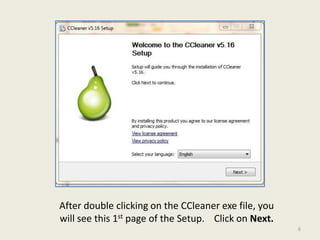 CCleaner Installation and Operation | PDF