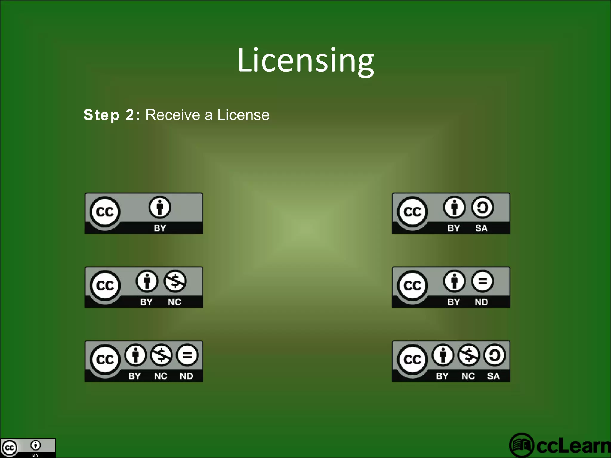 Licensing Step 2:  Receive a License 