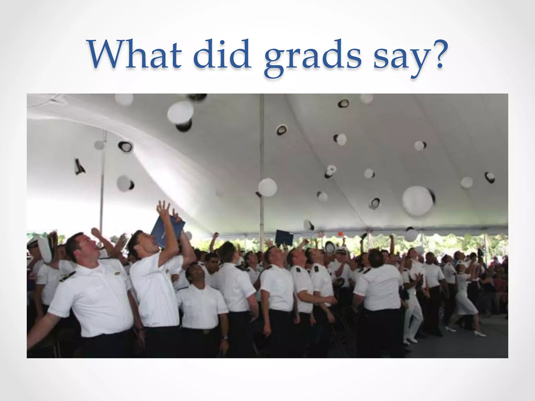 What  did  grads  say?	
 