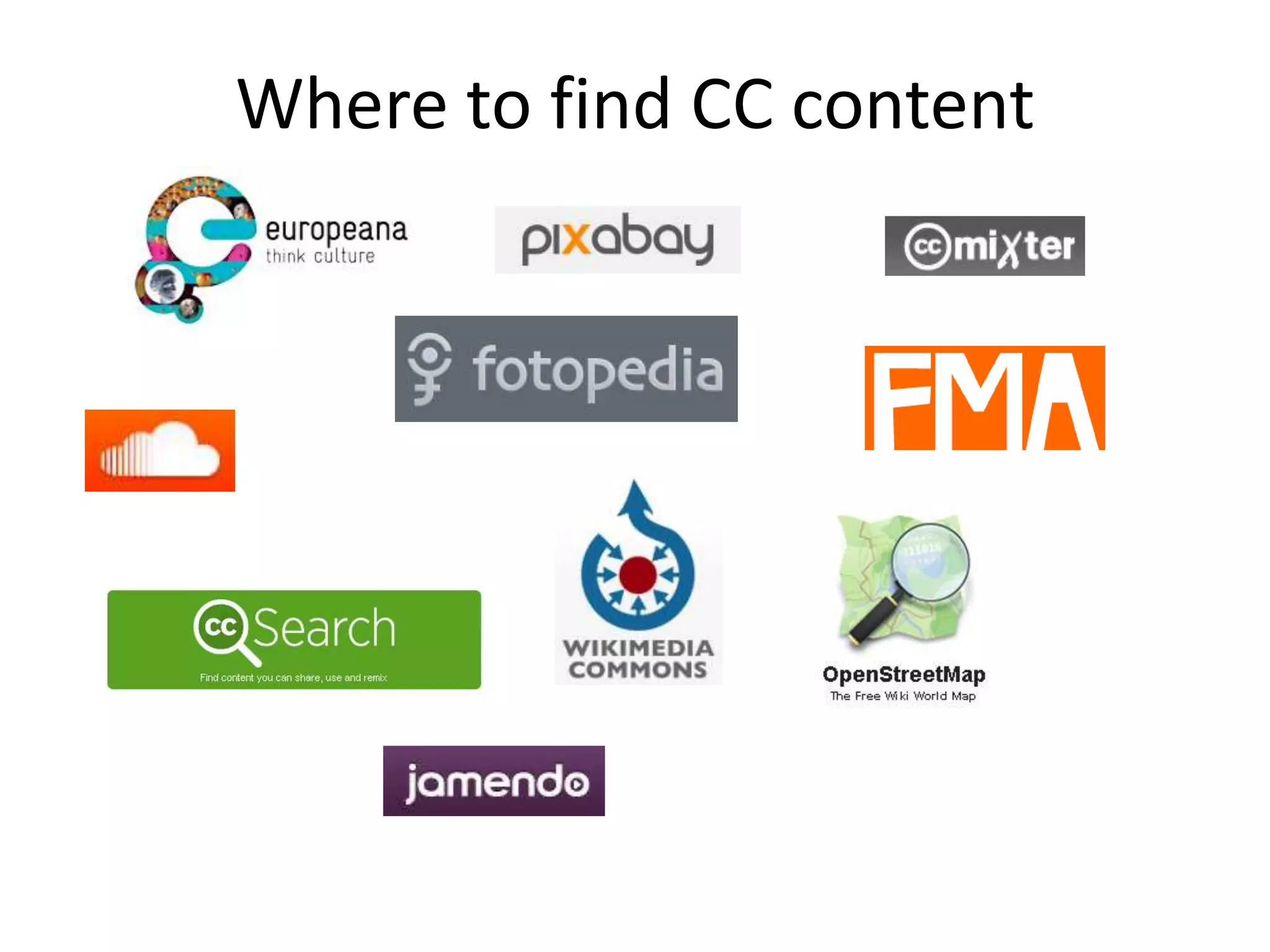 Where to find CC content
 