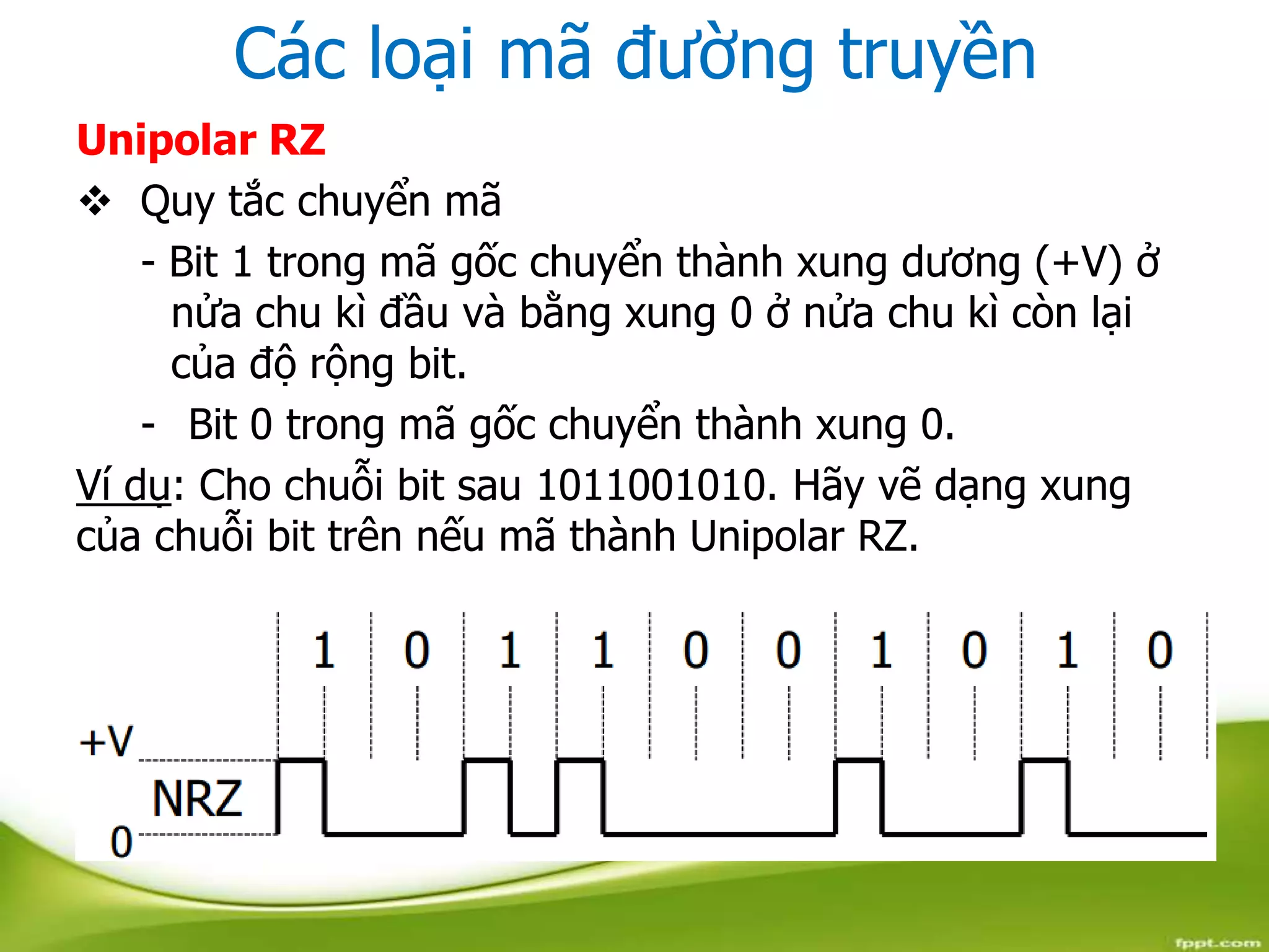 Các loại mã đường truyền và ứng dụng neptune | PPTX
