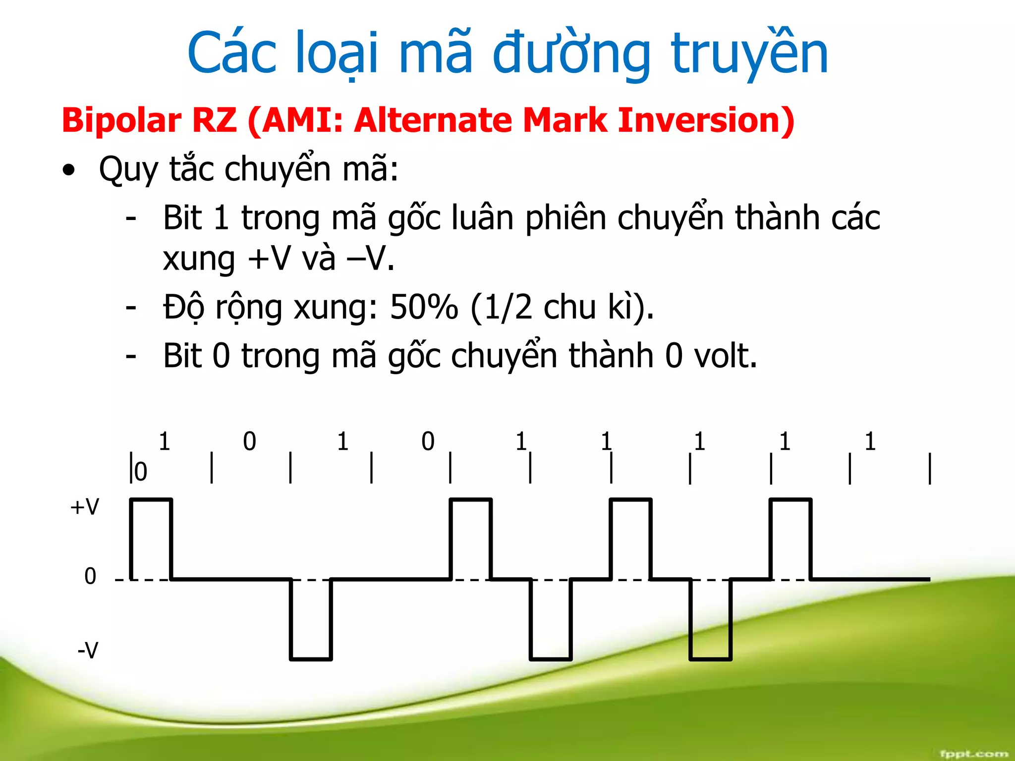Các loại mã đường truyền và ứng dụng neptune | PPTX