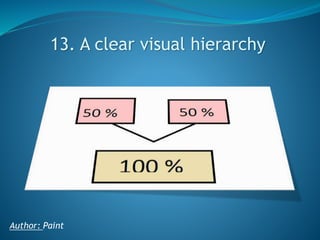 13. A clear visual hierarchy

Author: Paint

 