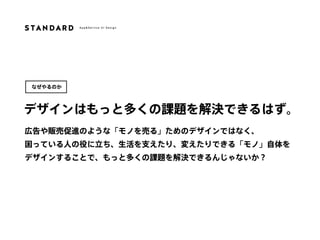 広告や販売促進のような「モノを売る」ためのデザインではなく、
困っている人の役に立ち、生活を支えたり、変えたりできる「モノ」自体を
デザインすることで、もっと多くの課題を解決できるんじゃないか？
デザインはもっと多くの課題を解決できるはず。
なぜやるのか
 