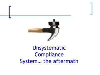 Unsystematic  Compliance  System… the aftermath   
