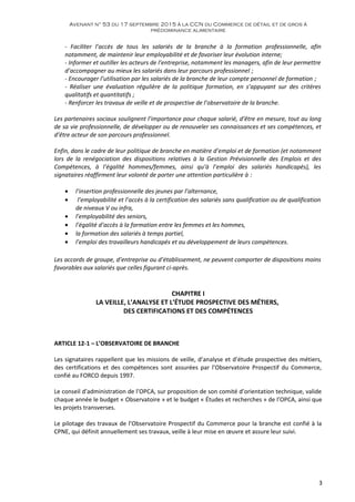 Avenant n° 53 du 17 septembre 2015 à la CCN du Commerce de détail et de gros à
prédominance alimentaire
- Faciliter l’accè...
