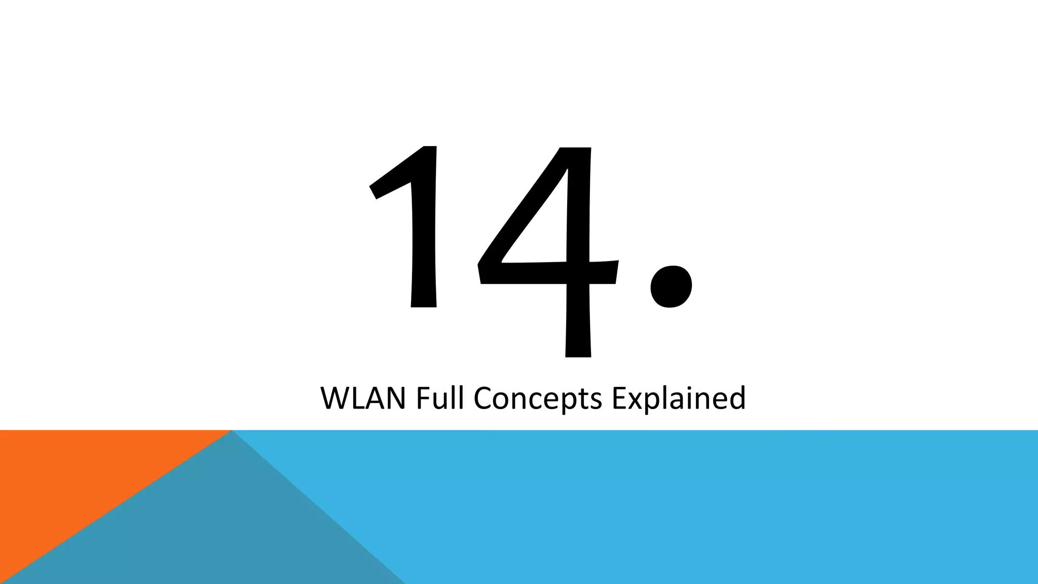 WLAN Full Concepts Explained
 