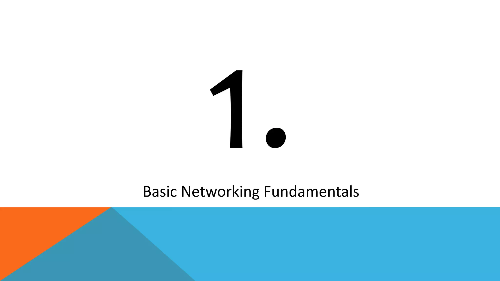 Basic Networking Fundamentals
 