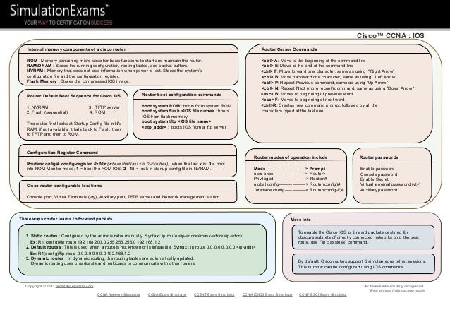Ccna cheat sheet
