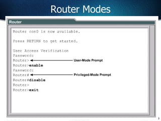 29
Router Modes
 