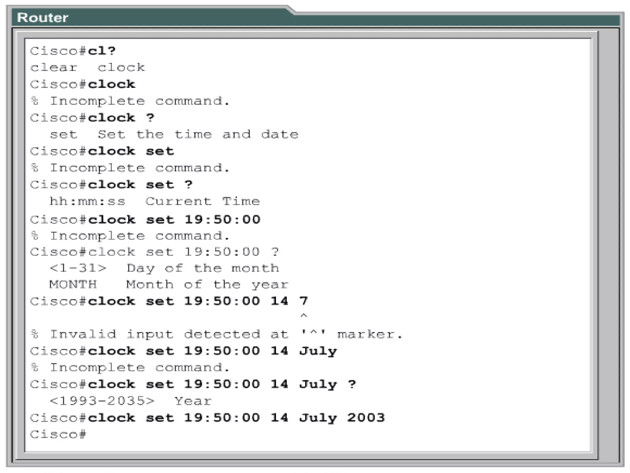37
Setting
the Clock
with Help
 