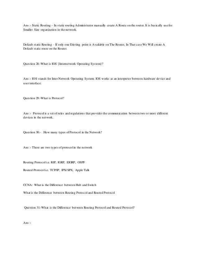 Ccna routing and switching interview questions and answers pdf Ccna routing and switching interview questions and answers pdf
