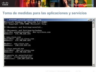 Toma de medidas para las aplicaciones y servicios




                        © 2007 Cisco Systems, Inc. Todos los derechos reservados.   Cisco Public   20
 