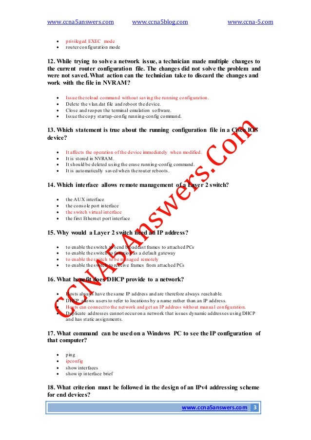 Ccna 1 Chapter 2 Exam