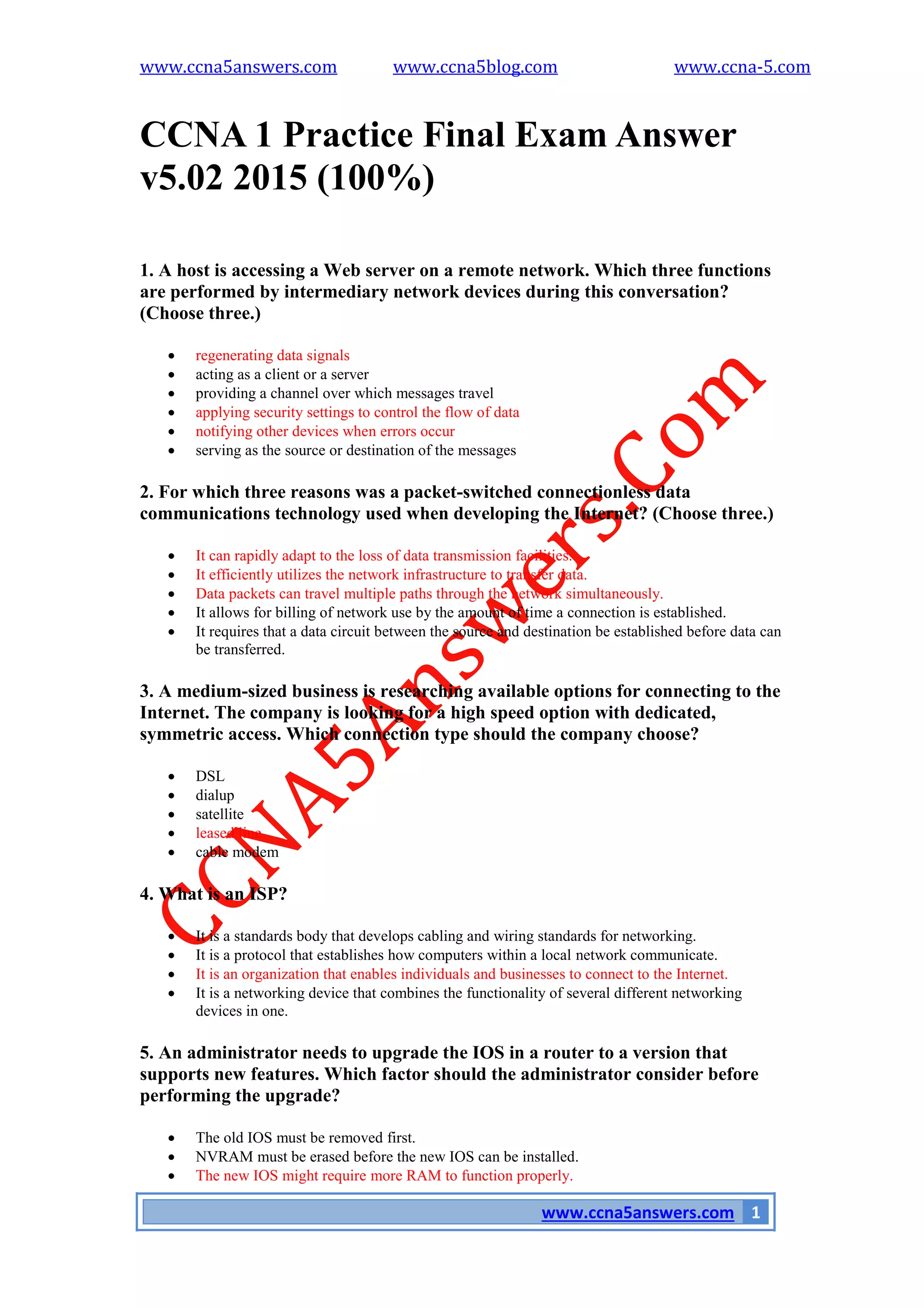 Ccna 1 Practice Final Exam Answer V5 Pdf Ccna 1 Practice Final Exam Answer V5 Pdf