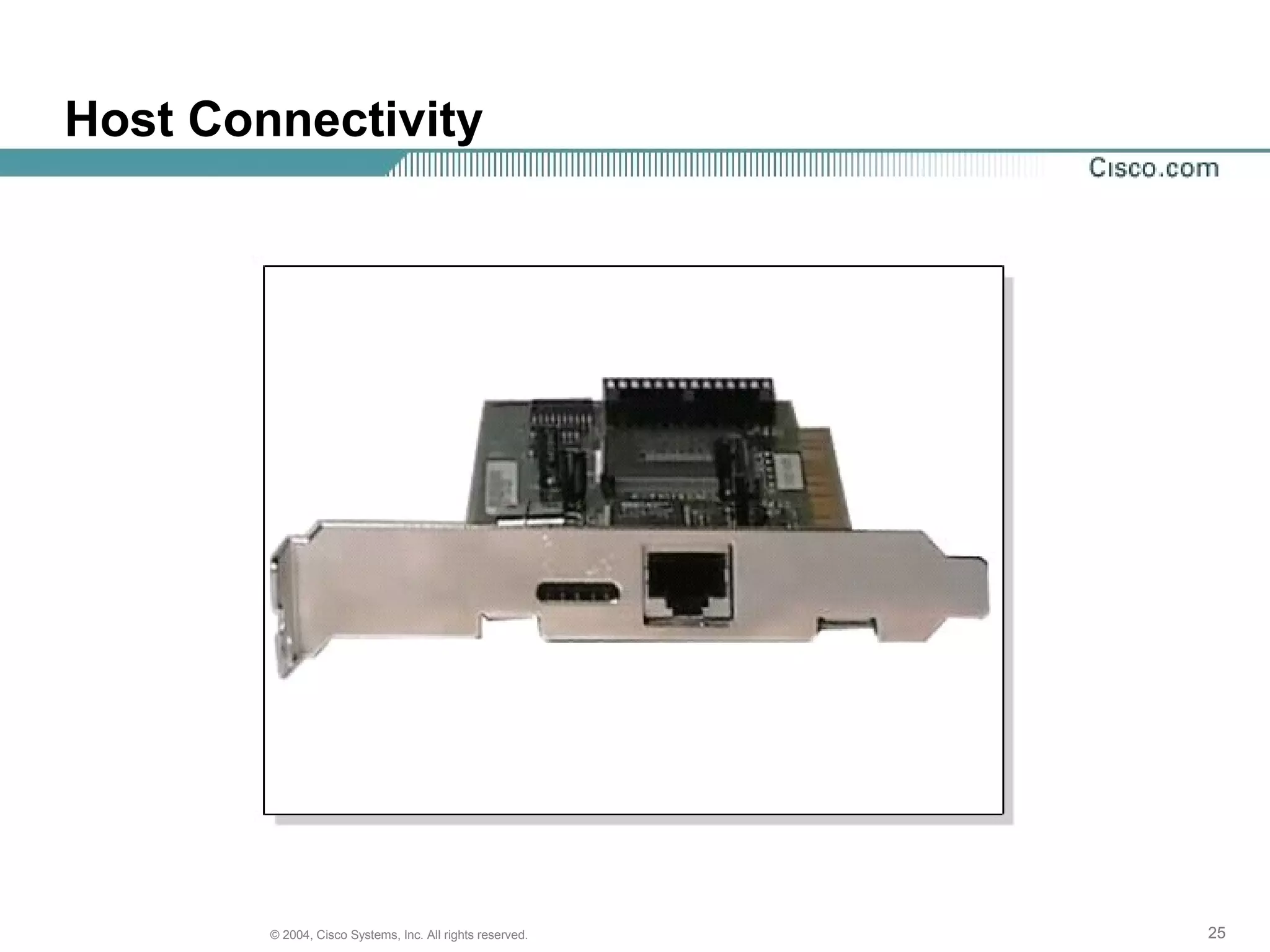 Host Connectivity




        © 2004, Cisco Systems, Inc. All rights reserved.   25
 