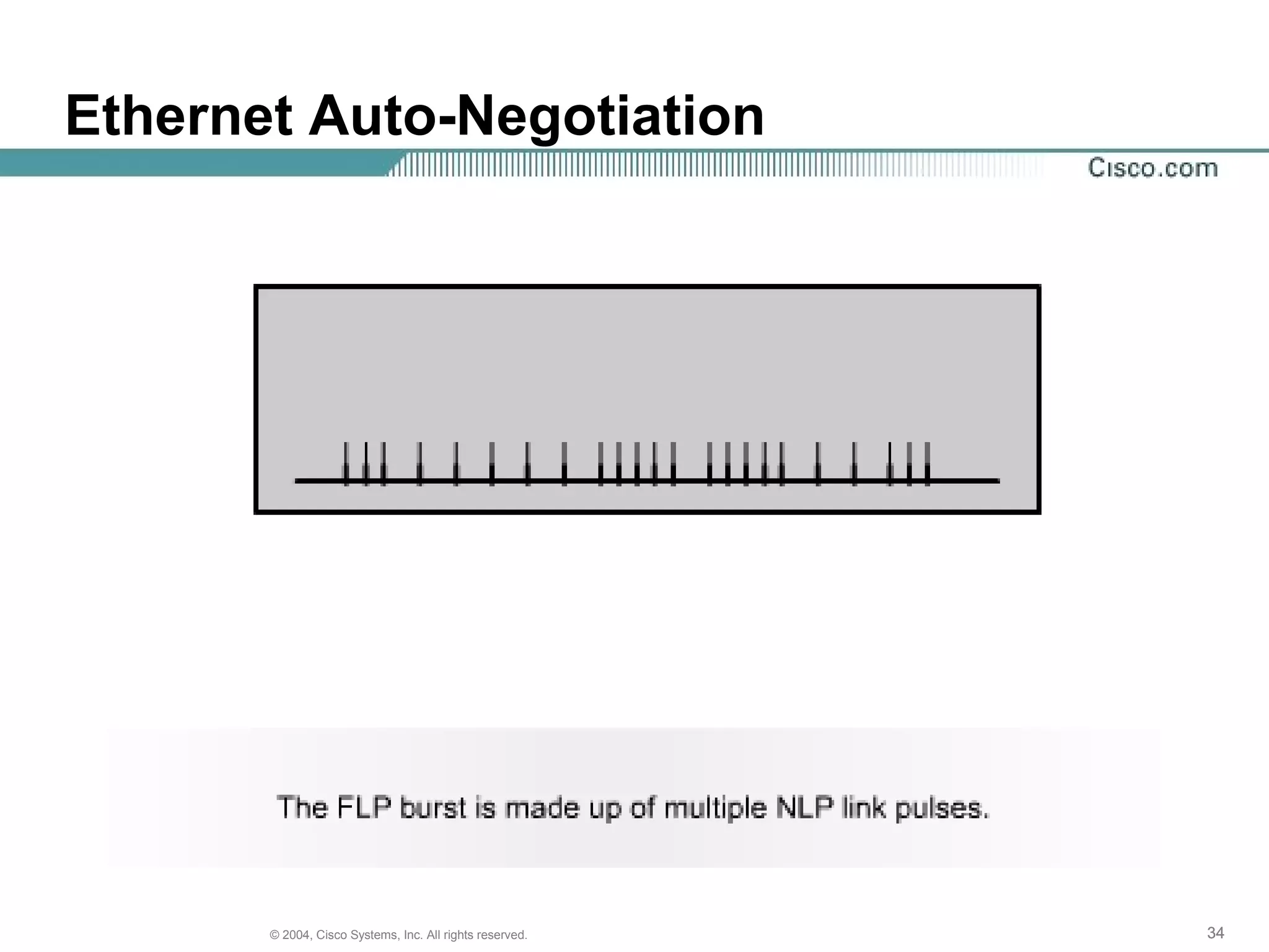 Ethernet Auto-Negotiation




       © 2004, Cisco Systems, Inc. All rights reserved.   34
 