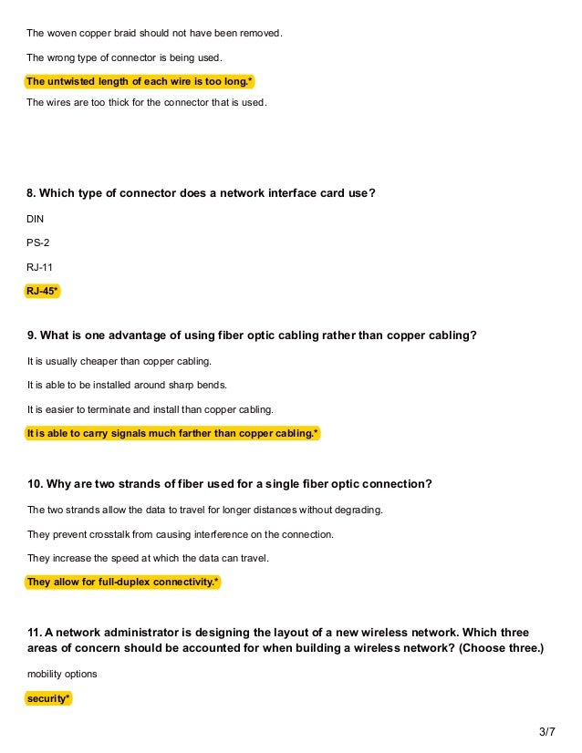 Ccna 1 V6 0 Chapter 4 Exam Answers 2018