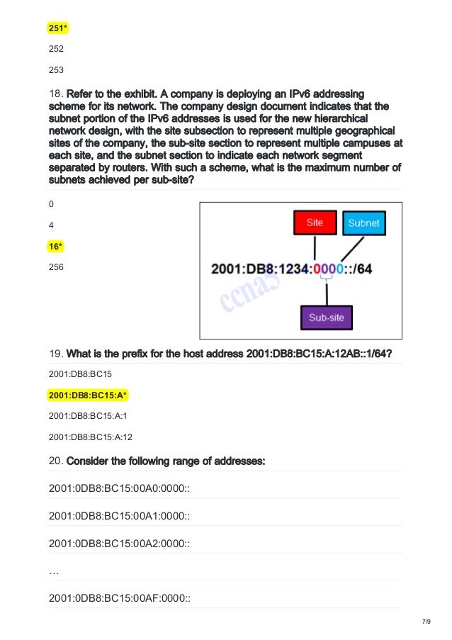 Ccna 1 Chapter 8 Exam Answers