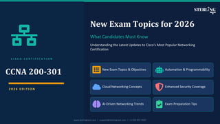 Cisco CCNA 200-301 New Exam Topics for 2026: What Candidates Must Know ...