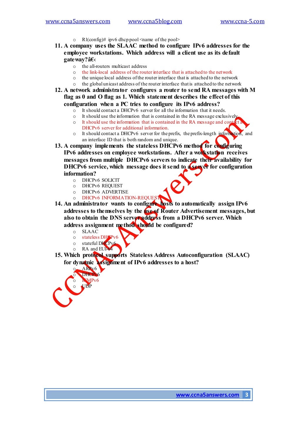 Ccna 2 Chapter 10 Exam