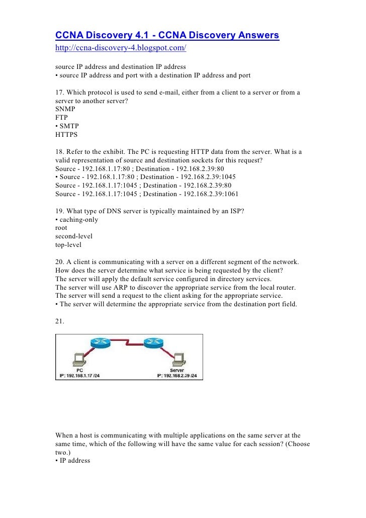 Ccna 2 Chapter 7 Exam Answers