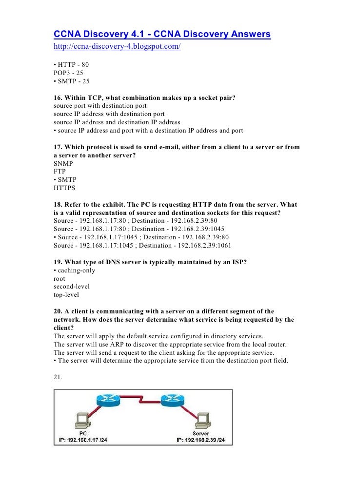Ccna 2 Chapter 7 Exam Answers