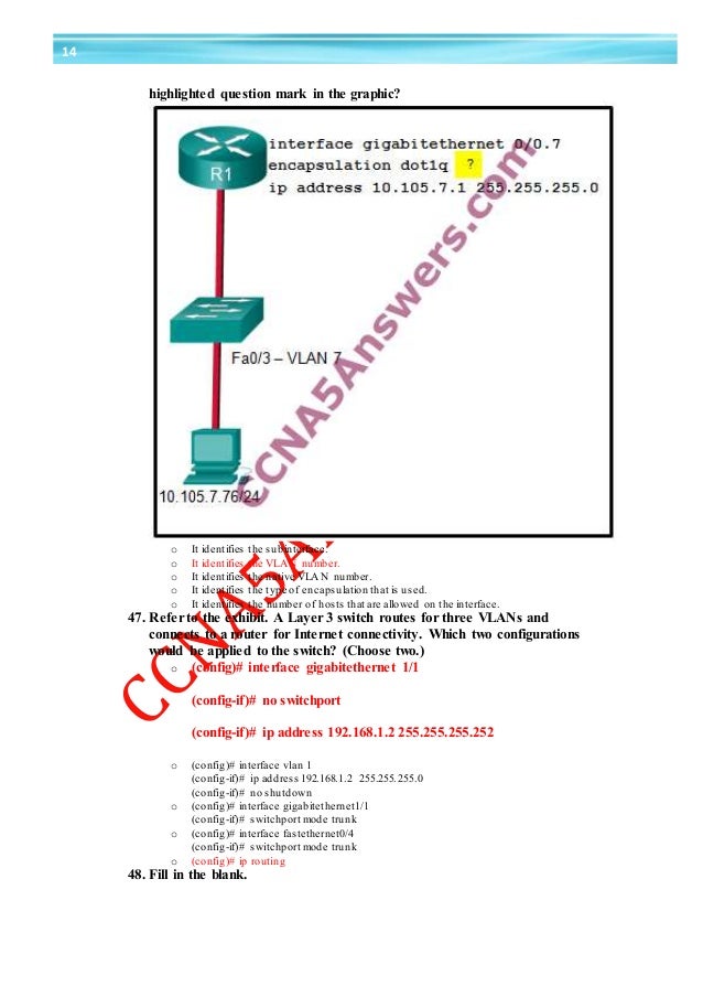 Ccna 2 Answers Final Exam
