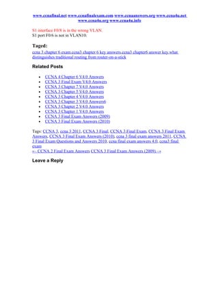Ccna 3 Chapter 6 V4 0 Answers 2011 Pdf Ccna 3 Chapter 6 V4 0 Answers 2011 Pdf